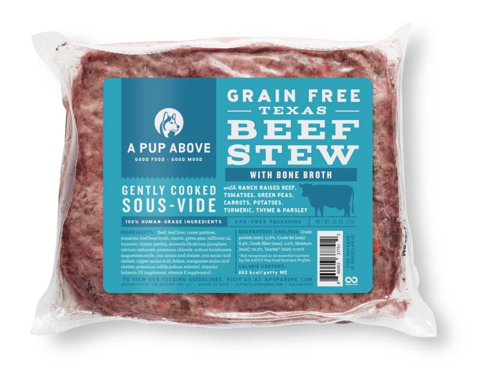 A Pup Above Exas Stew Grain-Free Gently Cooked Dog Food, Beef (1 lbs)