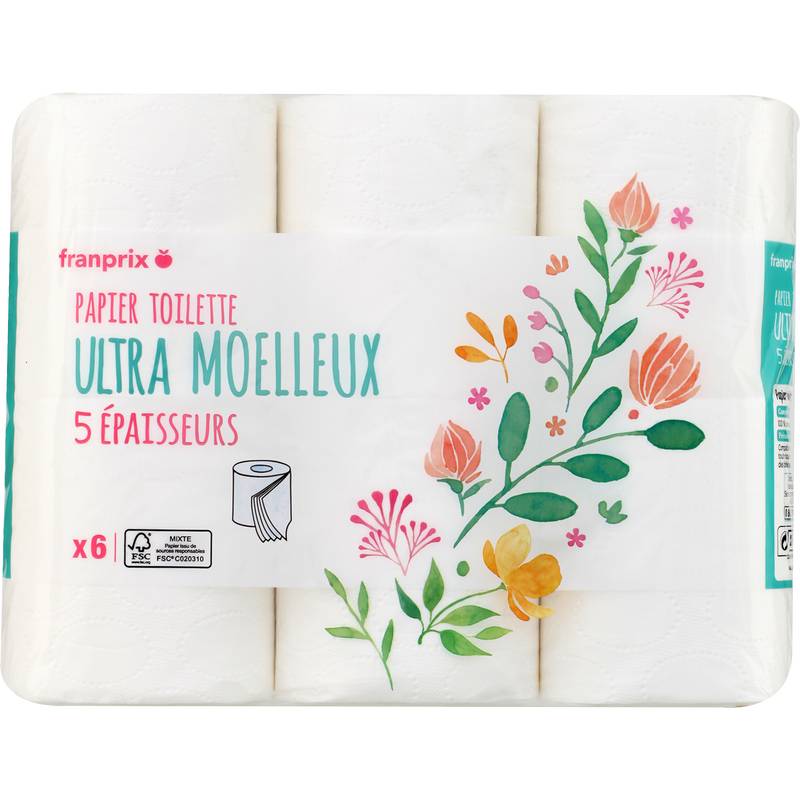 Franprix - Papier toilette ultra moelleux 5 épaisseurs (6)