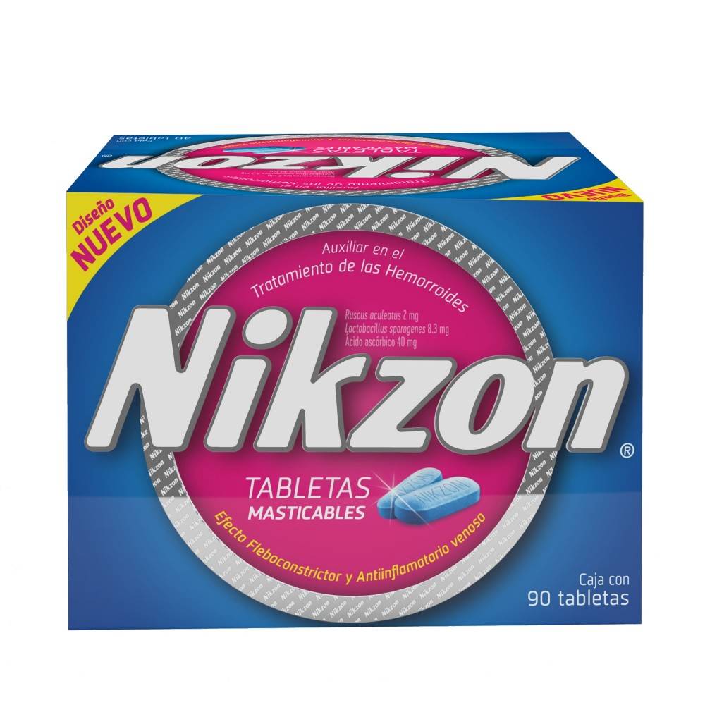Nikzon tabletas masticables (90 piezas)