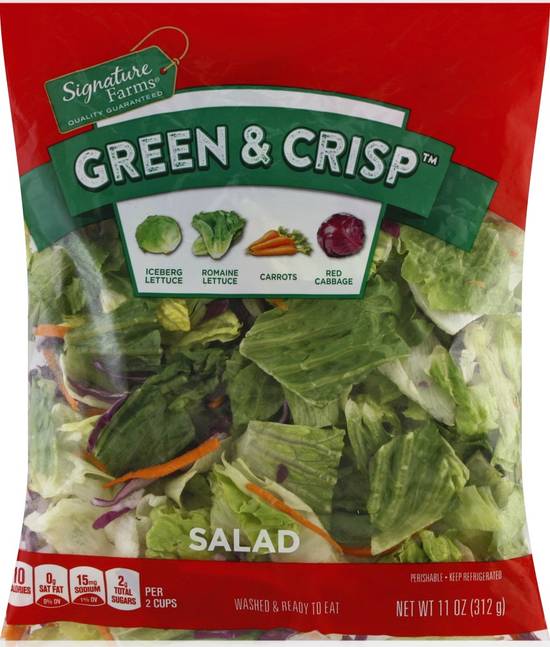Order Signature Farms · Green & Crisp Garden Salad (11 oz) food online from Safeway store, Eureka on bringmethat.com