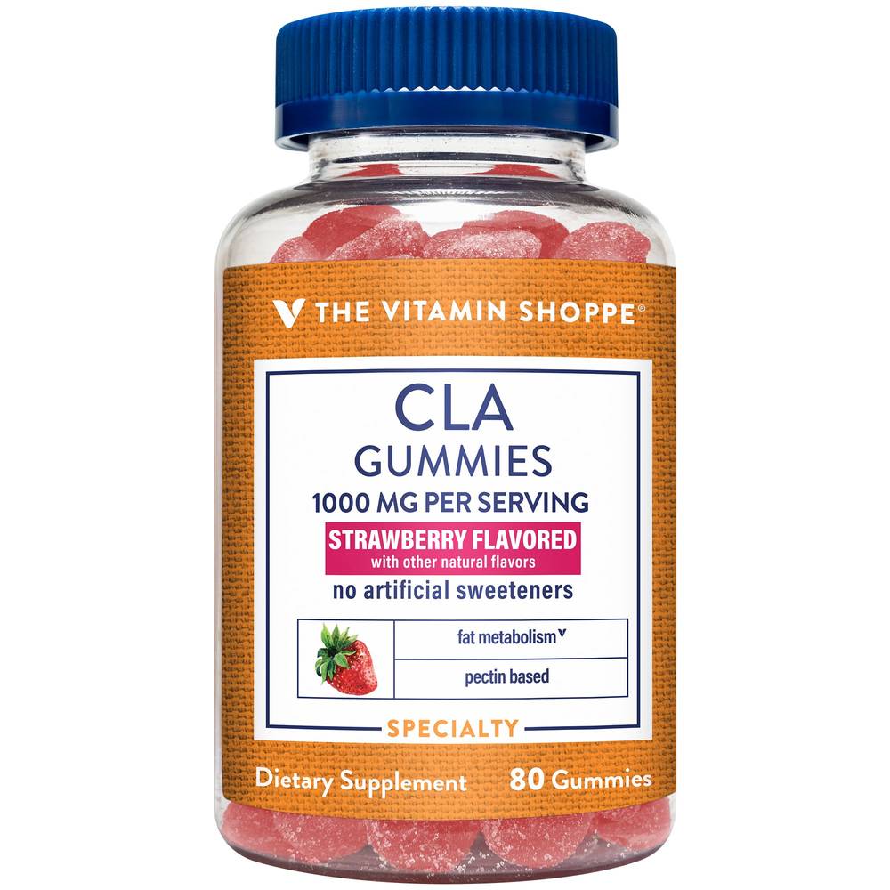 Cla Gummies – Supports Fat Metabolism – 1,000 Mg – Strawberry (80 Gummies)