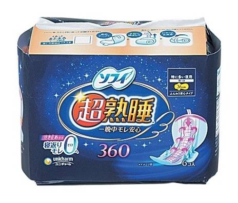 ユニ・チャーム ソフィ 超熟睡ガード360 特に多い夜用 (36cm)