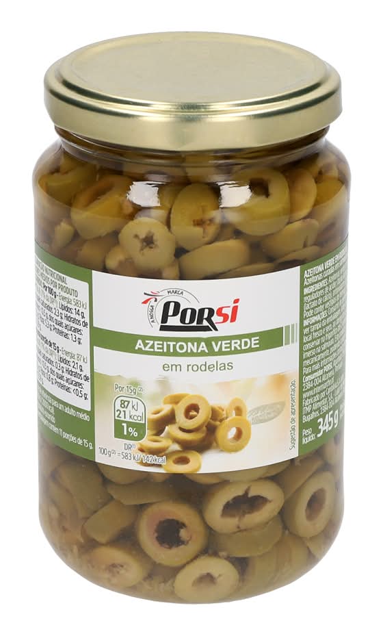 PorSi - Azeitona verde rodelas, 165 g