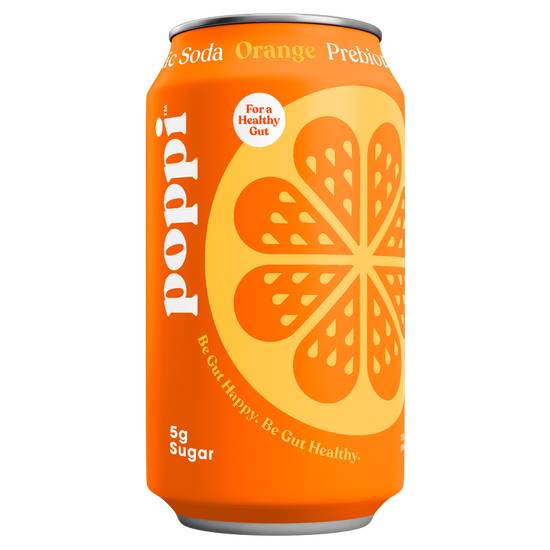 Poppi Prebiotic Soda Orange 12oz Can