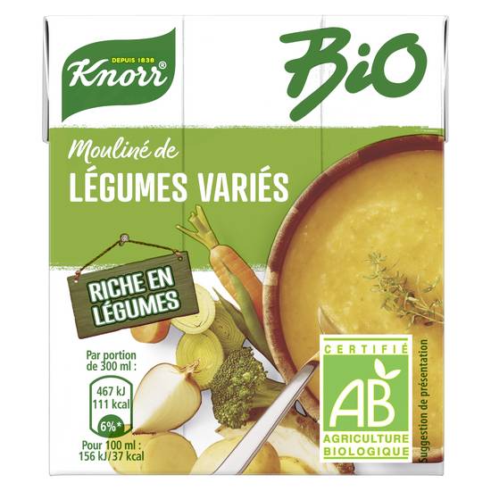 Knorr - Soupe bio mouliné de légumes variés (300 ml)