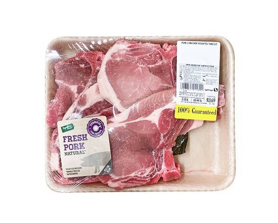 Meat Counter · Pork Loin Assorted Chops Thin Cut (approx 3 lbs)