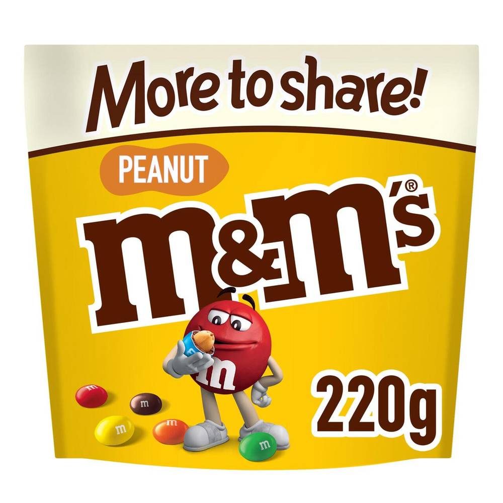 M&M's Crunchy Peanut & Milk Chocolate Sharing Pouch Bag (220gr)