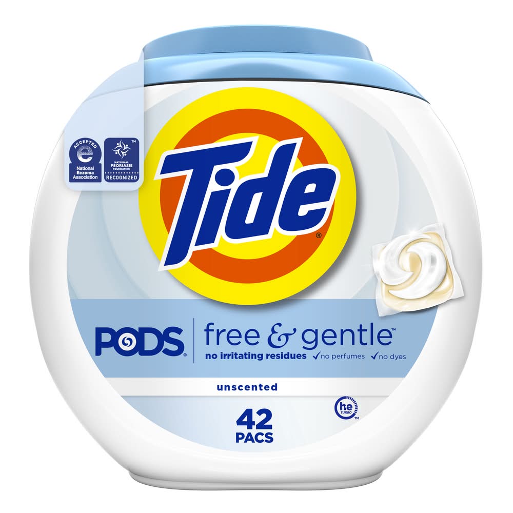 Tide Free & Gentle Laundry Detergent Pods (42 ct)