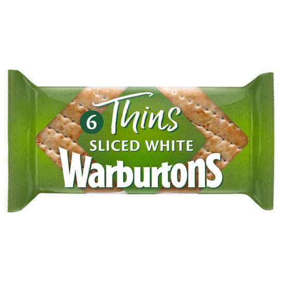 Warburtons Soft White Sandwich Thins 6PK