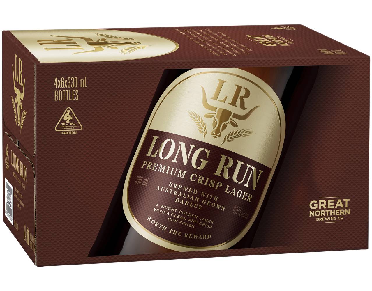Great Northern Long Run Premium Lager Bottle 330mL X carton 24