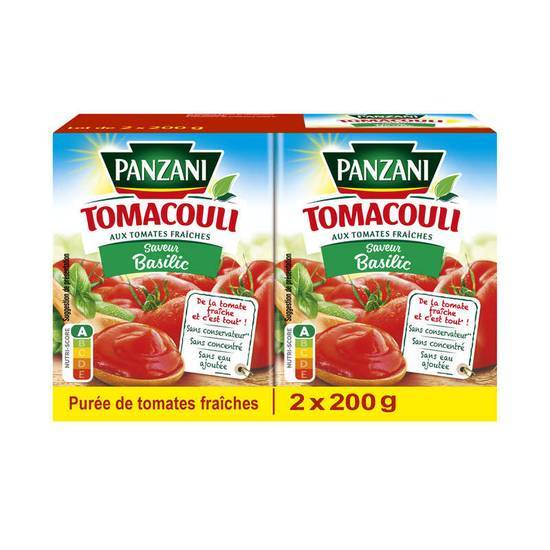 Panzani Coulis de tomates fraîches - Tomacouli - Au basilic 2x200g