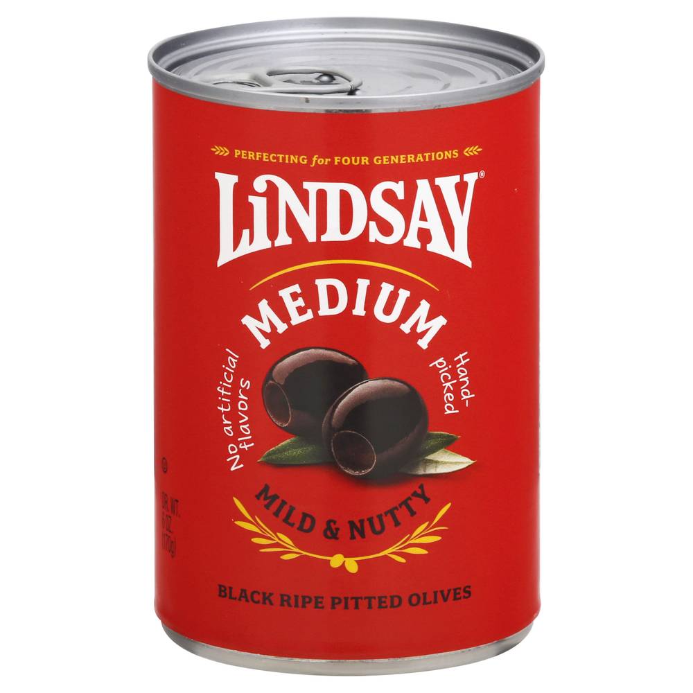 Lindsay Medium Mild & Nutty Black Ripe Pitted Olives