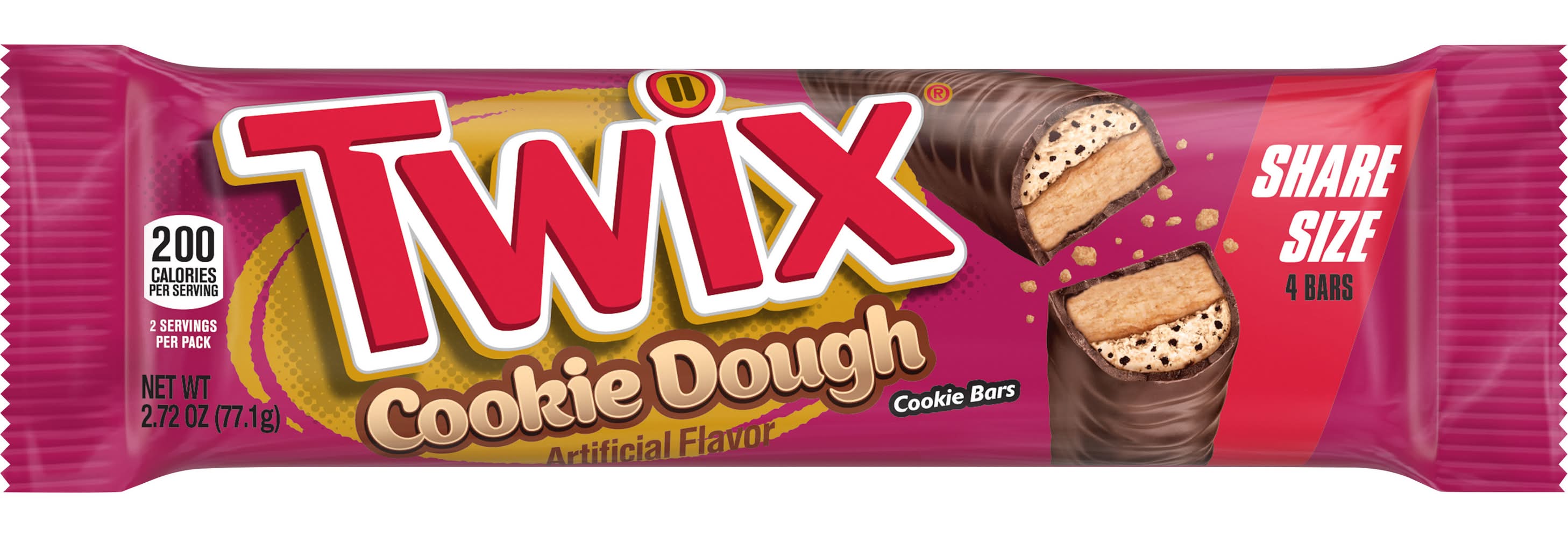 Twix Cookie Dough Milk Chocolate Bars (2.72 oz, 4 ct)