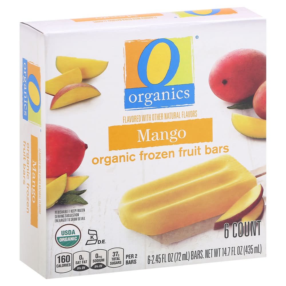 O Organics Organic Frozen Fruit Bars, Mango (15.3 oz, 6 ct)