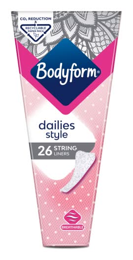 Bodyform Dailies String Panty Liners (26 pack)