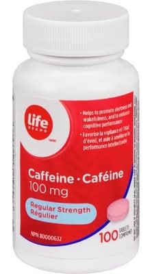 Life Brand 100 Mg Caffeine Tablets (100 ct)