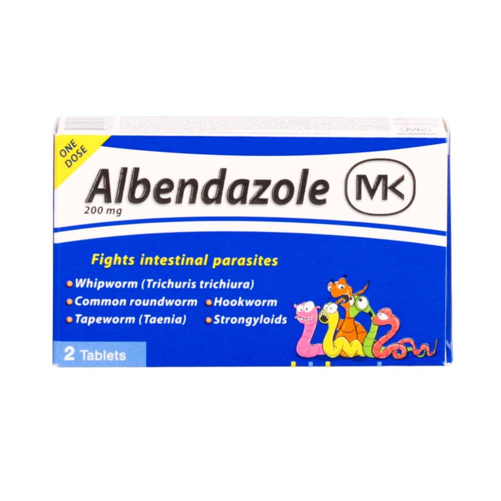 Desparasitante Albendazol Mk 2 Tabletas 200mg