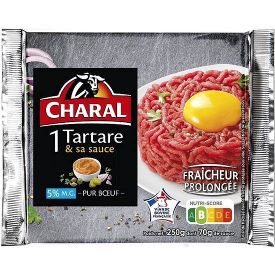 Tartare 5% MG et sa sauce CHARAL 250g