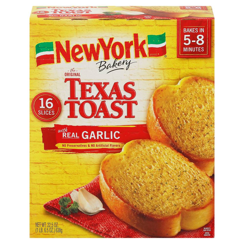 New York Bakery Texas Toast With Garlic (22.5 oz, 16 ct)