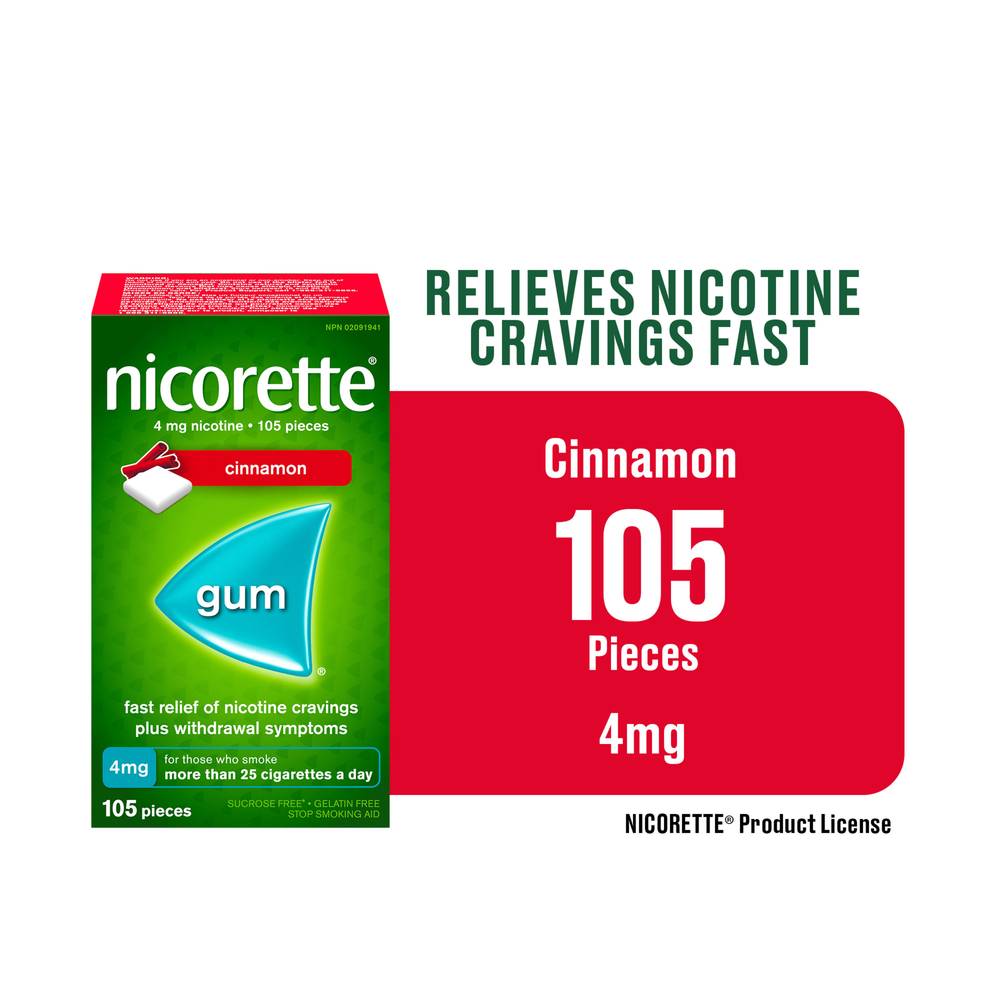 Nicorette Nicotine Polacrilex Gum Usp Cinnamon