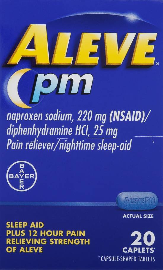 Aleve 220 mg Pain Reliever/Nighttime Sleep-Aid (20 ct)