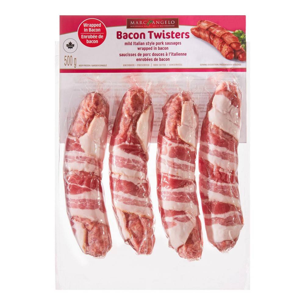 Marcangelo Foods Bacon Twisters Mild Italian Style Pork Sausages (500 g)