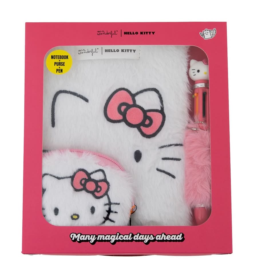 Conjunto Caderno A5, Bolsa, Caneta-Hello Kitty