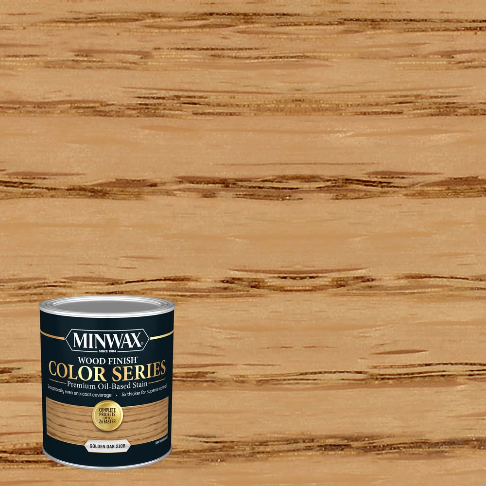 Minwax Wood Finish Color Series Oil-based Golden Oak Semi-transparent Interior Stain ( 1-quart )