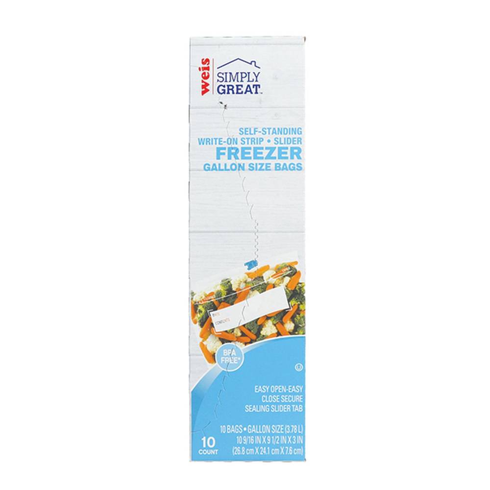 Weis Simply Great Slider Freezer Bags (10 ct)