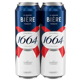 Kronenbourg 1664 Biere Lager Beer Pint Can (4 pack, 0.56 L)
