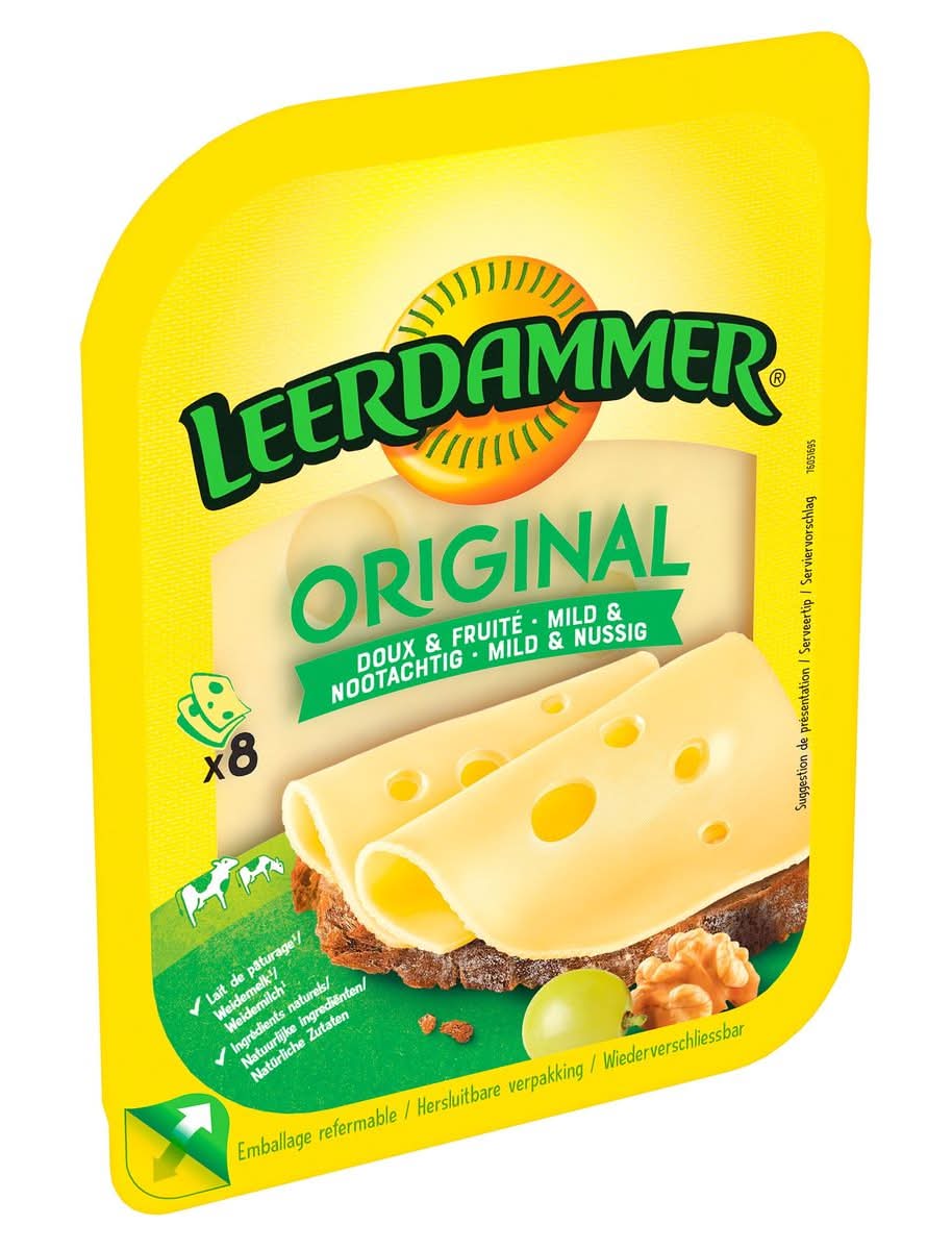 Leerdammer Original Doux & Fruité 8 Tranches 180g