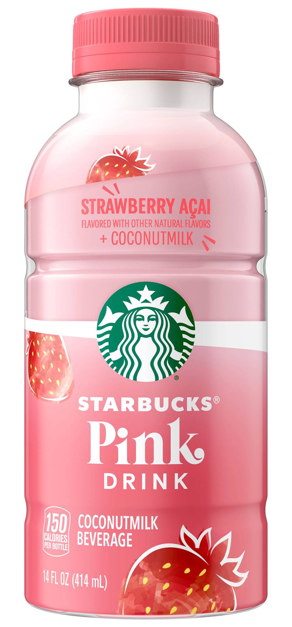 Starbucks Coconutmilk Beverage Pink Drink, Strawberry Acai (14 fl oz)
