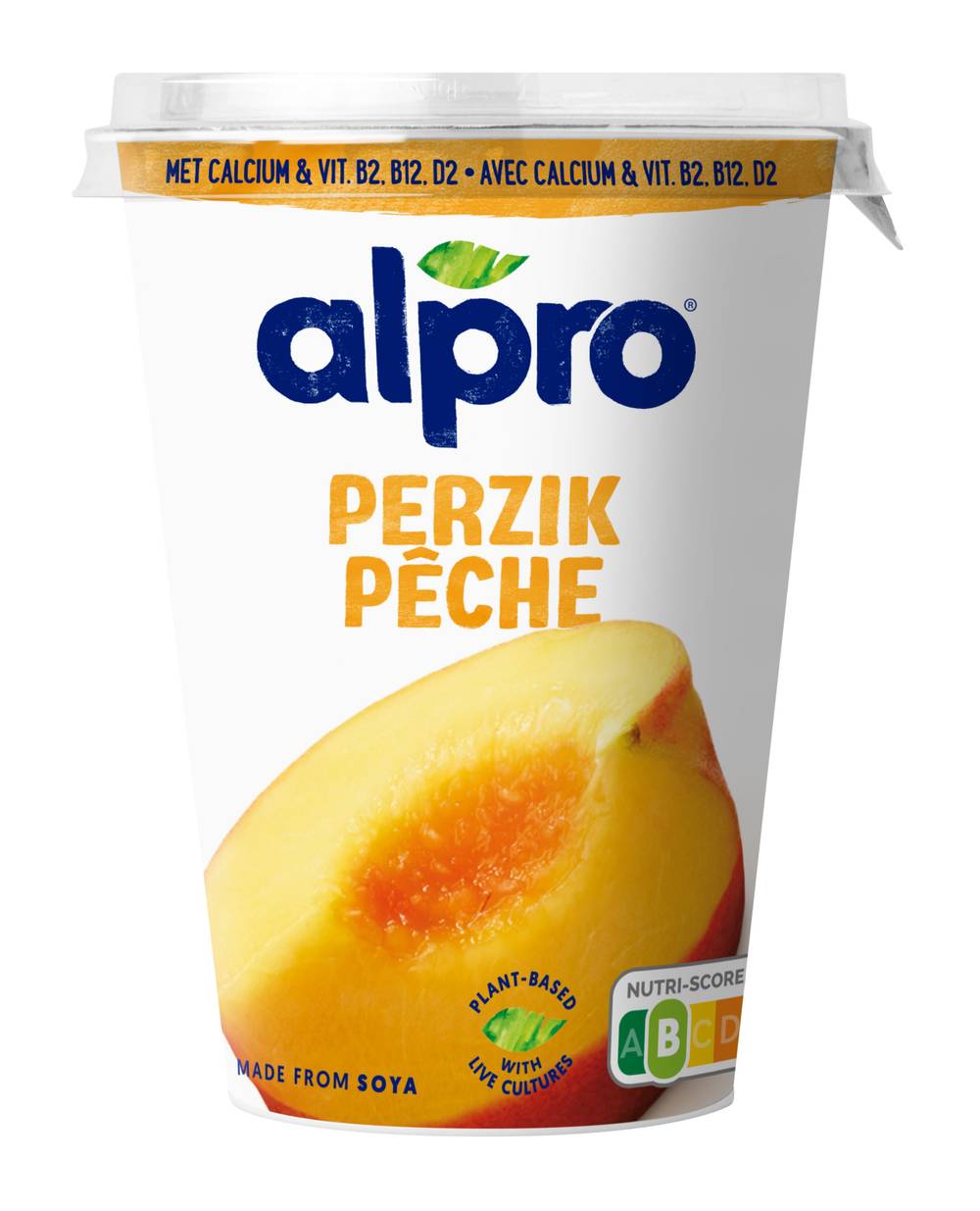 Alpro - Boisson lait au soja aromatisé avec calcium et vitamines ajoutés, pêche (500g)