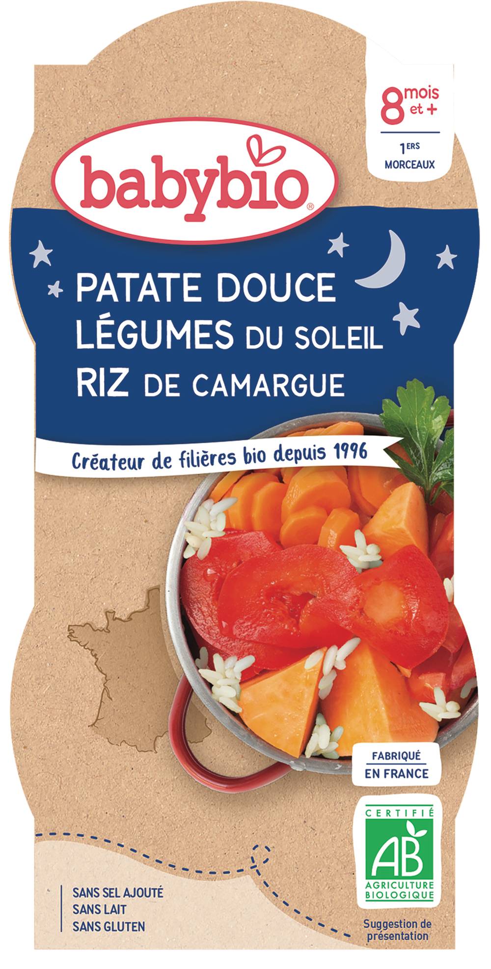 Babybio - Patate douce légumes du soleil riz de camargue (400g)