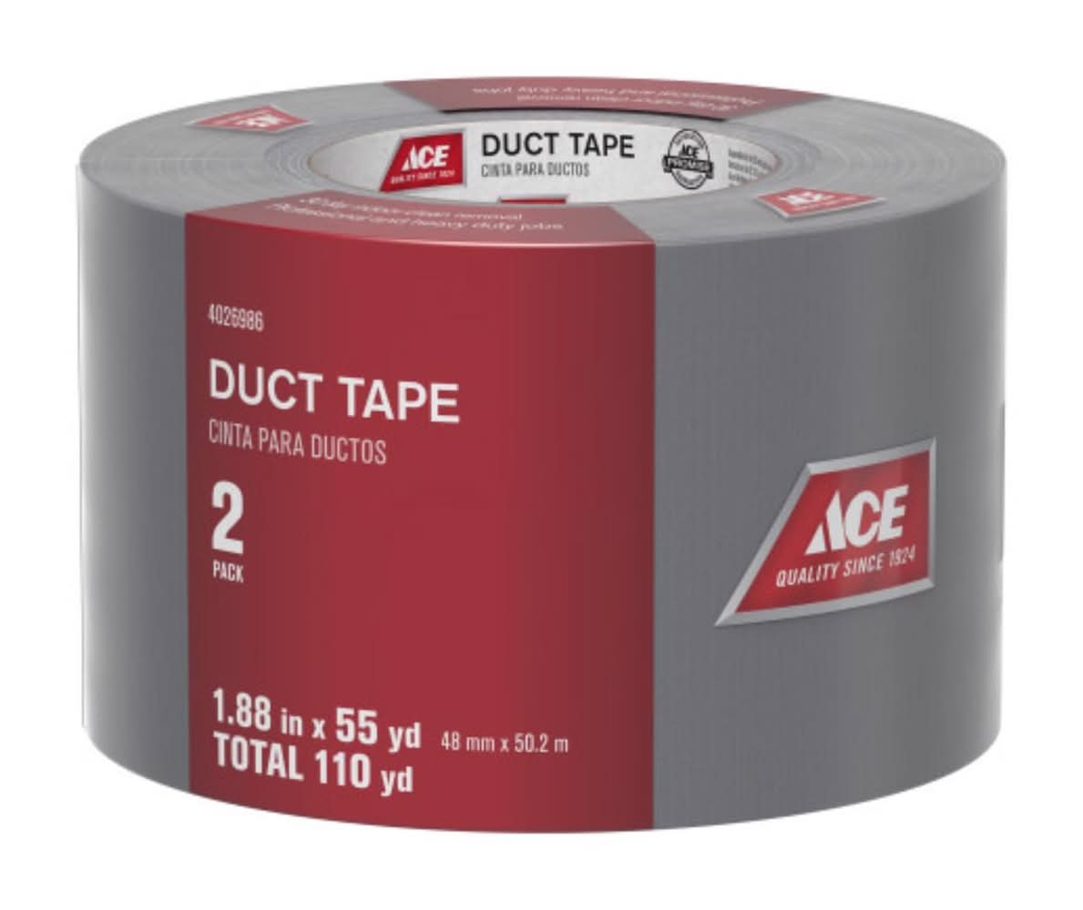 Ace 1.88 In. W X 55 Yd L Gray Duct Tape 2 Pk