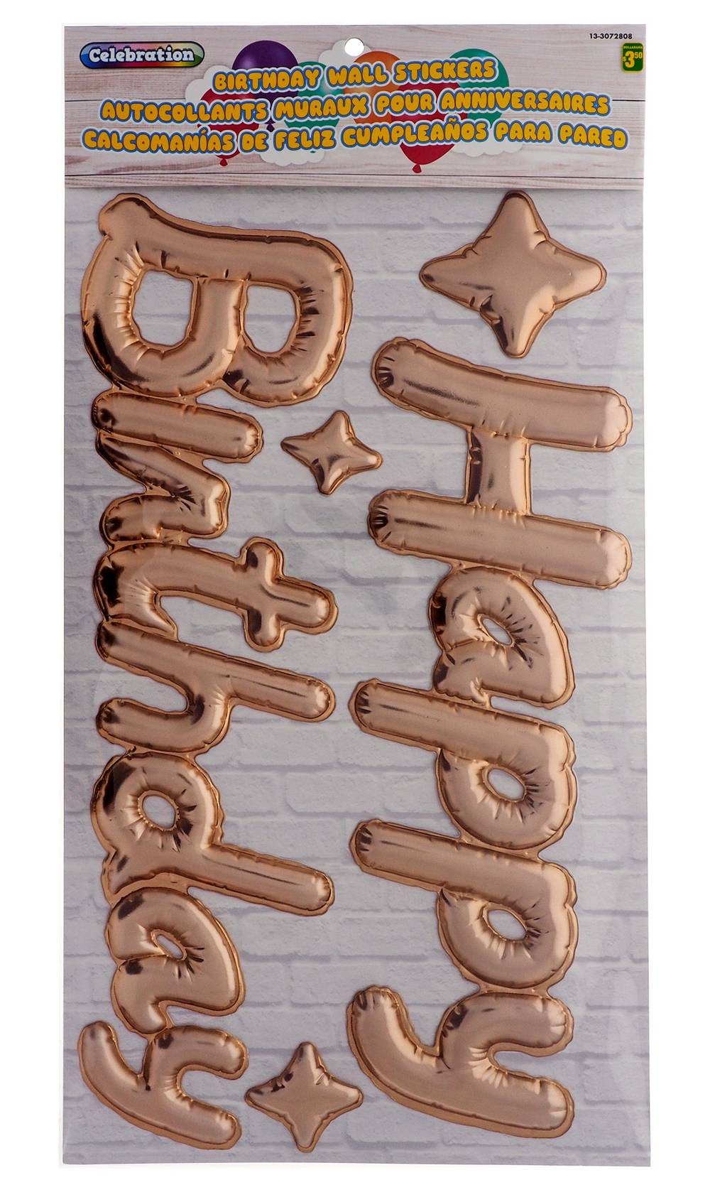 Celebration Puffy Happy Birthday Wall Sticker