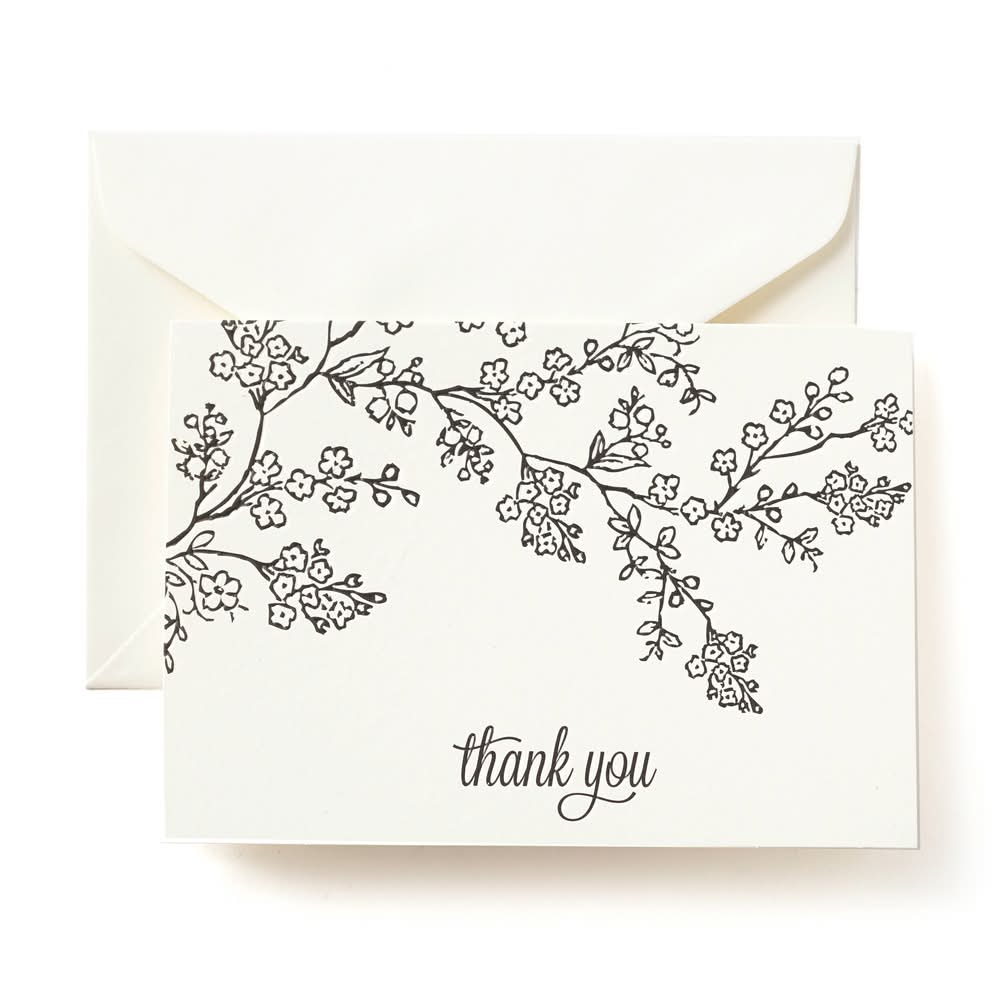 Mara-Mi Thank You Blank Cards Floral (50 ct)