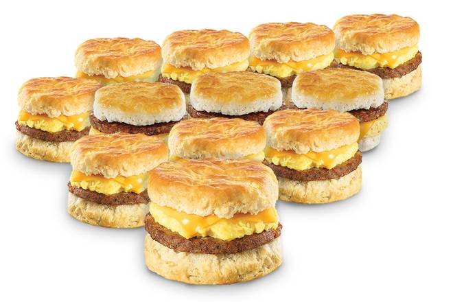 12 SAUSAGE EGG & CHEESE BISCUITS