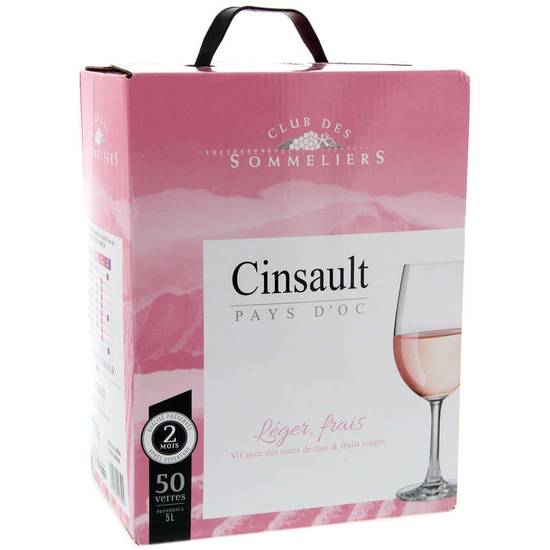 Club Des Sommeliers cinsault vin rosé 5 L