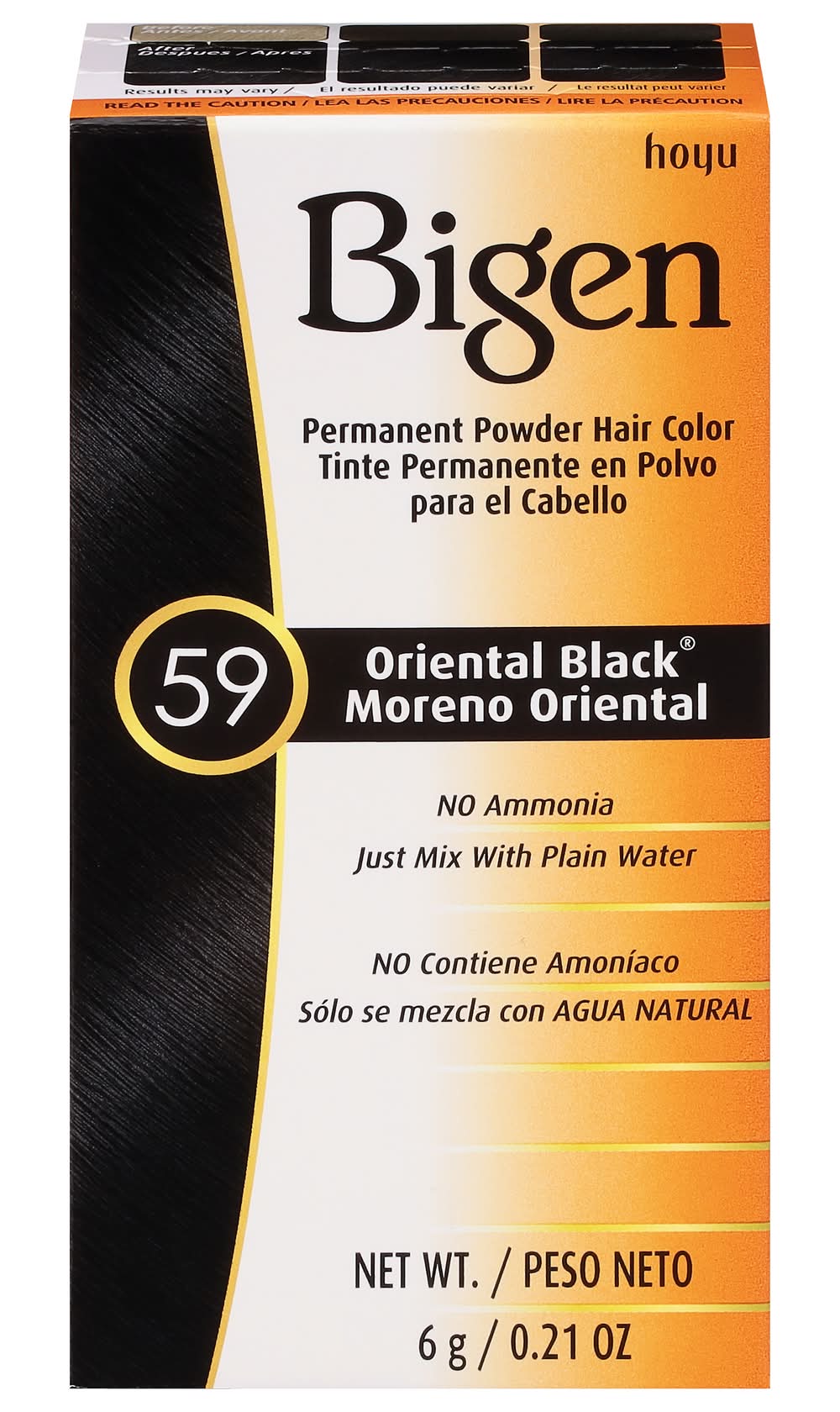 Bigen Permanent Powder Hair Color, 59 Oriental Black (0.3 oz)