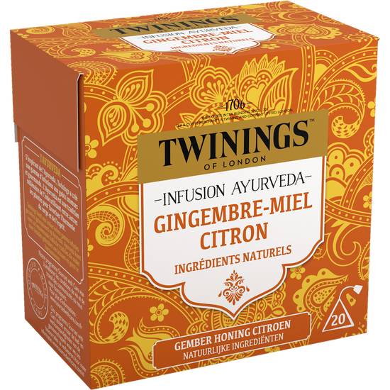 Twinings - Infusion ayurveda (32 g) (gingembre-miel-citron)