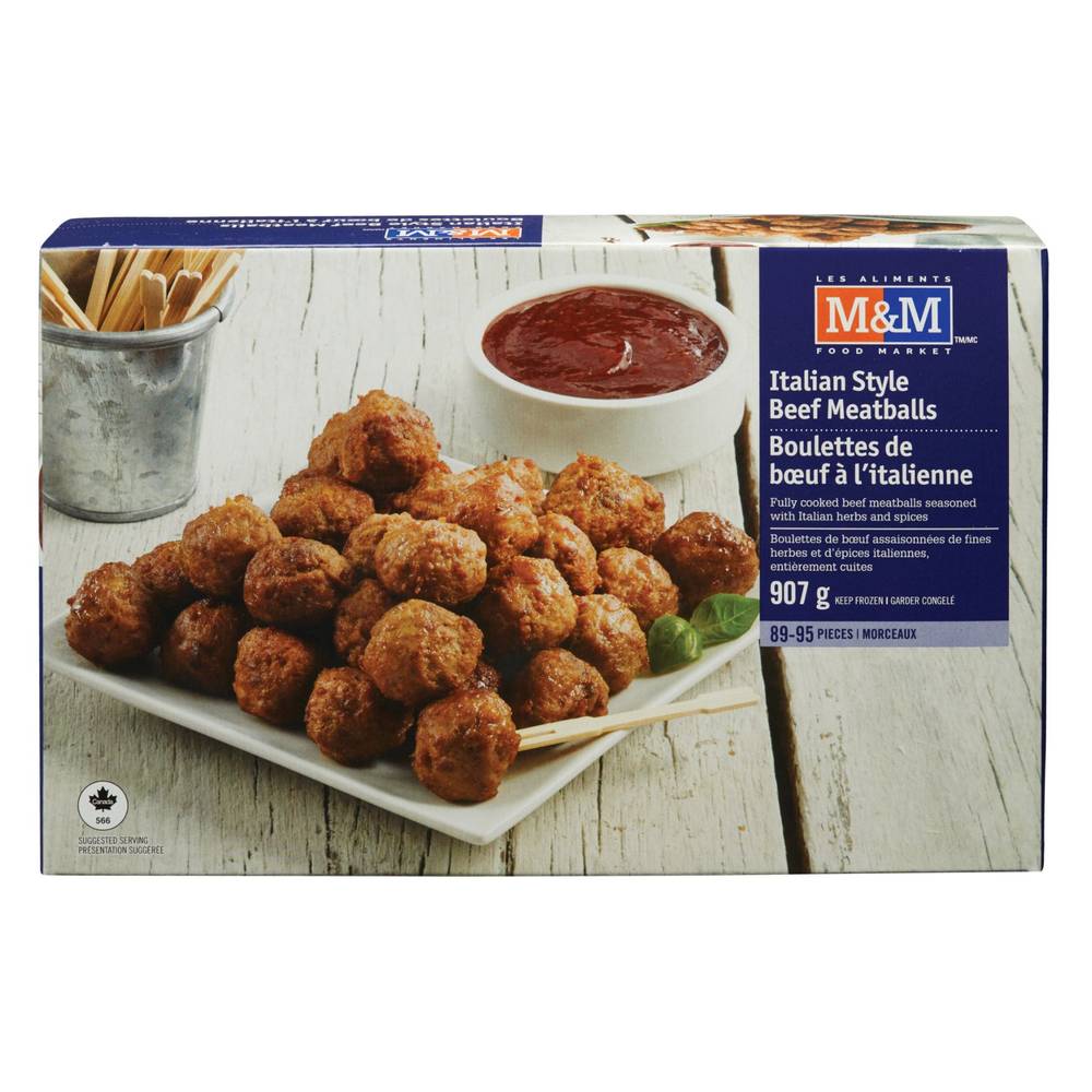 M&M Food Market · Italian Style Beef Meatballs (907g)