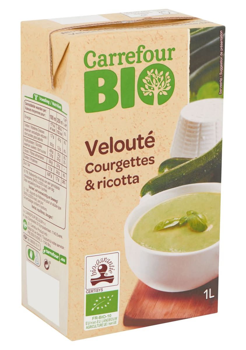 Carrefour Bio Velouté Courgettes & Ricotta 1 L