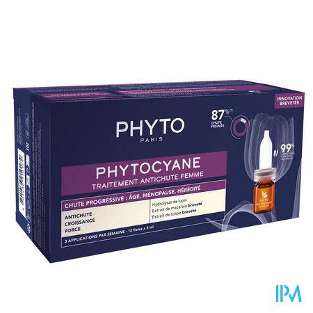 Phytocyane Traitement Antichute Femme Chute Progressive 5ml X12 Anti-chute - Soins des cheveux