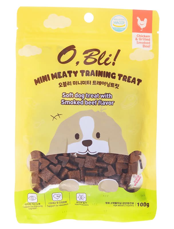 噢比利! 潔牙點心-香嫩雞肉+炭烤牛肉100g <100g克 x 1 x 1Bag包>