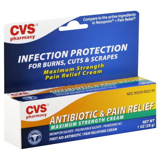Cvs Pharmacy Antibiotic & Pain Relief Strength Cream