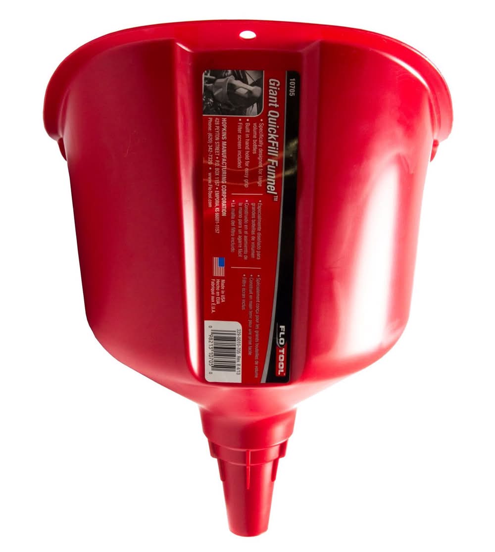 Flotool Red 12.5 In. H Plastic Funnel