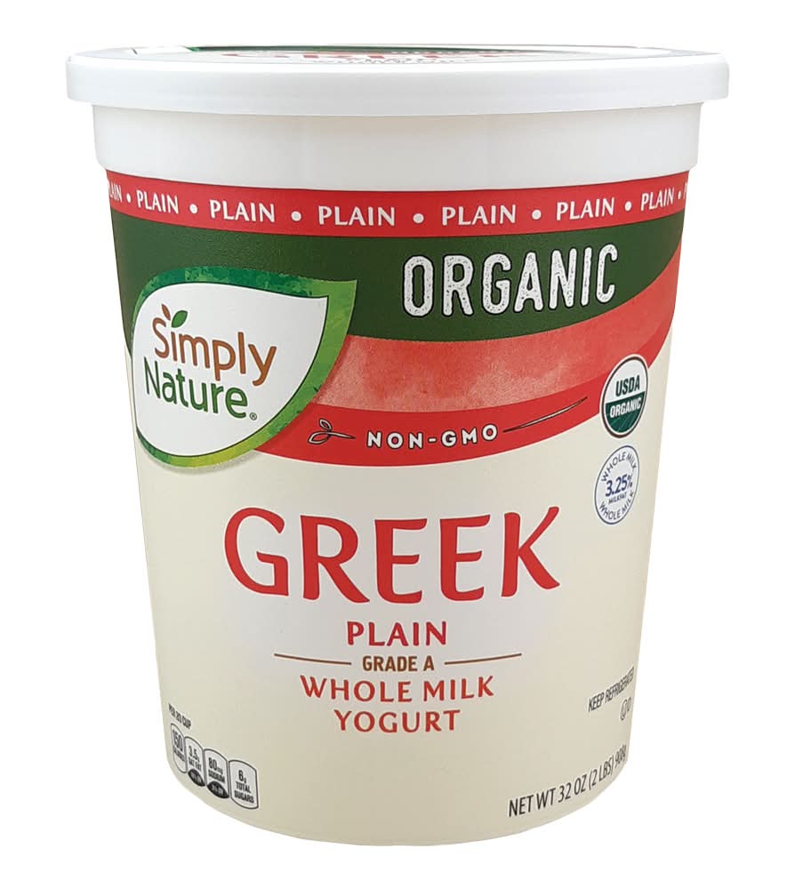 Simply Nature Organic Whole Milk Plain Greek Yogurt