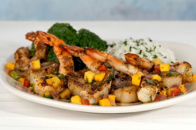 Grilled Scallops & Shrimp