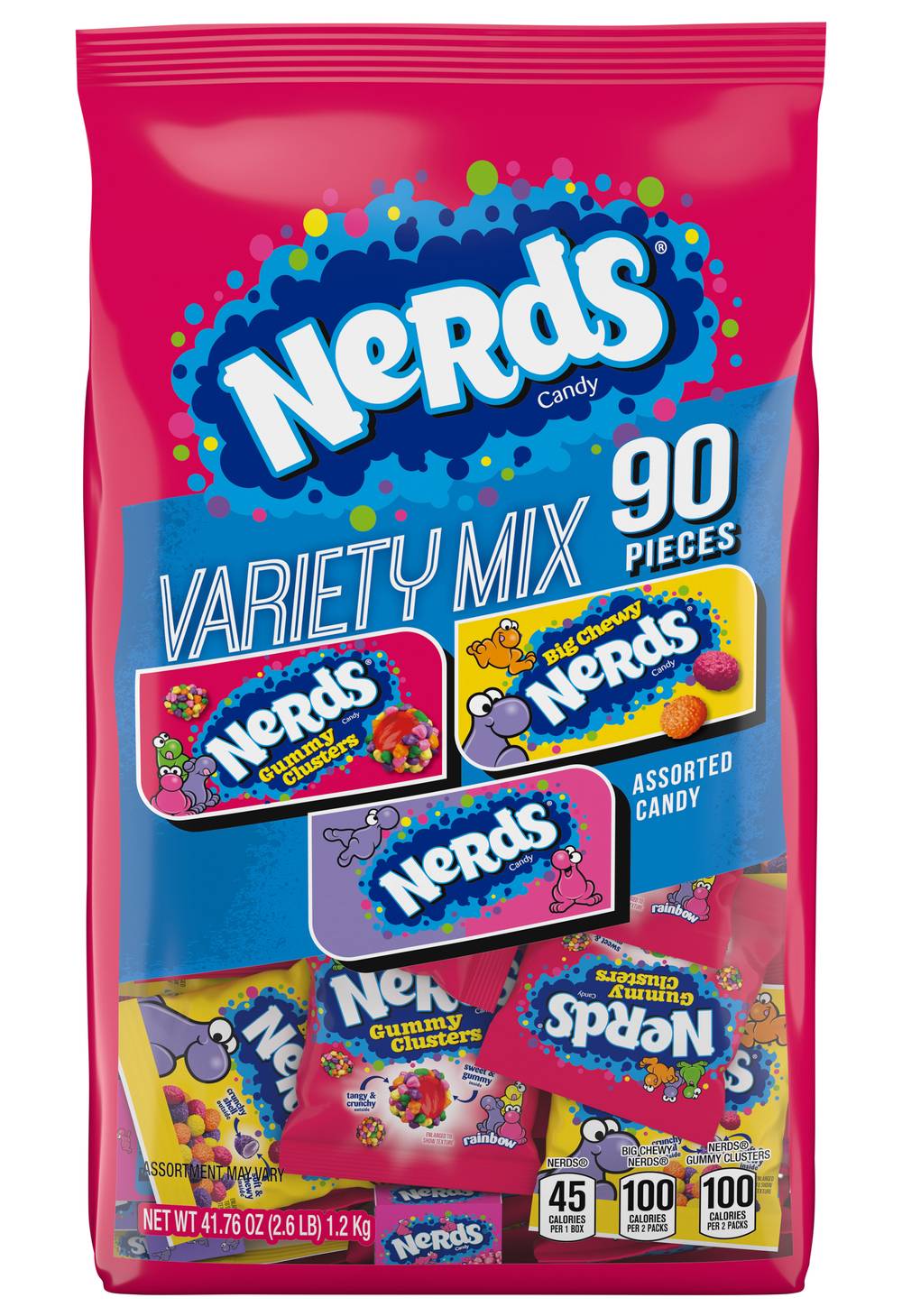 Nerds Candy Varirty Mix, Assorted (0.46 oz, 90 ct)